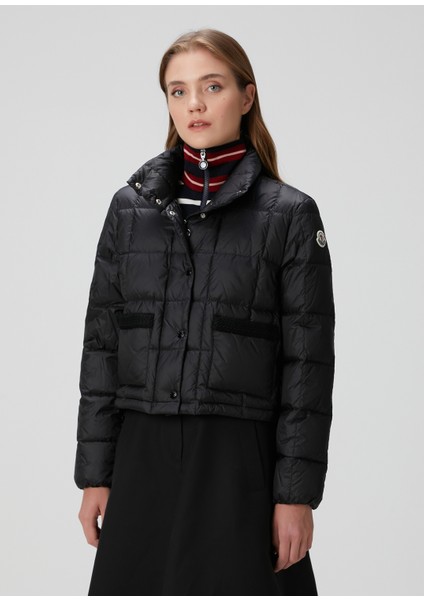 Jarcieu Siyah Crop Puffer Mont modelleri