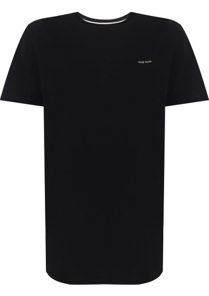 Dog Mom Siyah Bisiklet Yaka Oversize T-Shirt