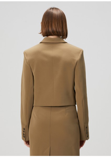 Sinead Kahverengi Crop Jersey Blazer fırsatları