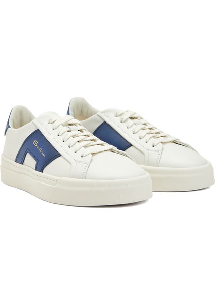 Lacivert Beyaz Erkek Deri Sneaker fiyatları