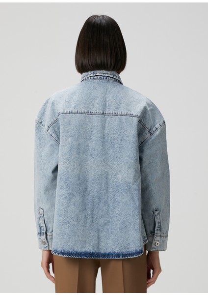 Mavi Bol Kesim Denim Gömlek indirimleri