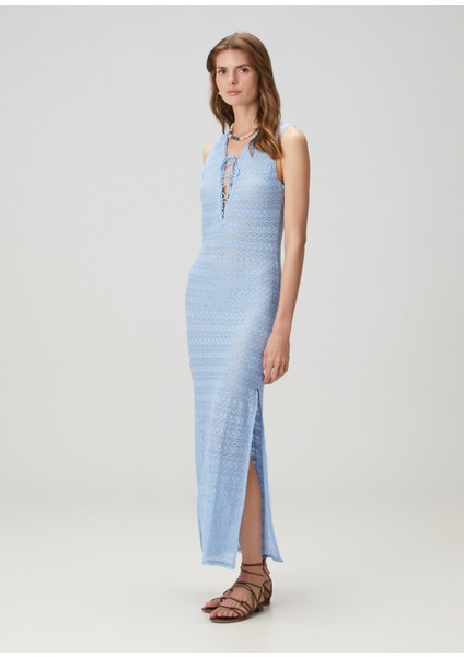 Maddie Mavi Maksi Plaj Elbisesi fiyatları