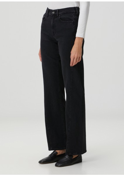 Siyah Wide Leg Jean Pantolon modelleri