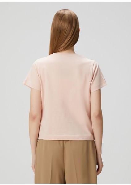 Pembe Logo Nakışlı T-Shirt fırsatları