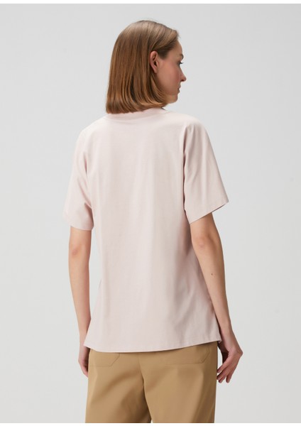 Açık Pembe Logo Nakışlı T-Shirt fırsatları