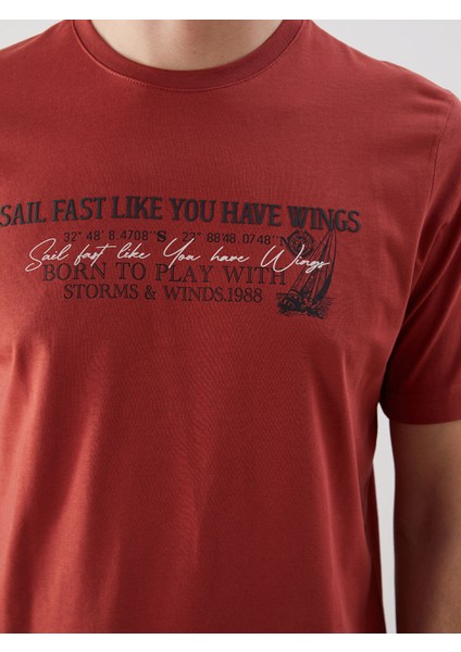 Yeni Sezon Bisiklet Yaka Baskılı Penye Erkek Tişört fırsatları