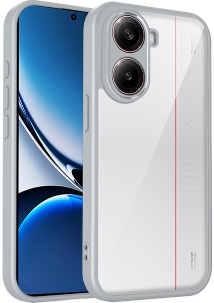 Xiaomi Redmi Turbo 4 Pro/poco F7,için Laimtop Kılıf, Kamera Lens Korumalı Hibrit 2'si 1 Arada Şeffaf Kılıf-Gri (Yurt Dışından)