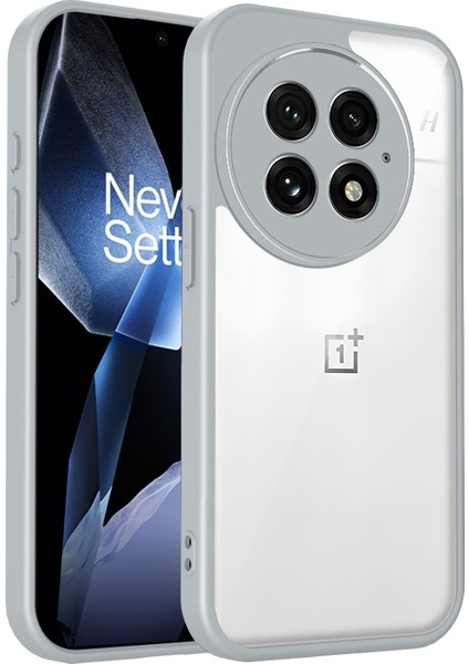 Oneplus 13,için Laimtop Kılıf, Kamera Lens Korumalı Hibrit 2'si 1 Arada Şeffaf Kılıf-Gri (Yurt Dışından)