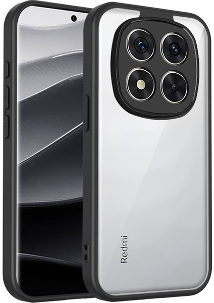 Xiaomi Redmi Note 14 Pro 4g/redmi Note 14 Pro 5g/poco X7,için Laimtop Kılıf, Kamera Lens Korumalı Hibrit 2'si 1 Arada Şeffaf Kılıf-Siyah (Yurt Dışından)