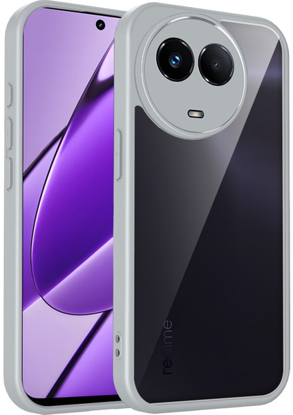 Realme 11 5g/realme 11X/REALME C67 5g,için Laimtop Kılıf, Kamera Lens Korumalı Hibrit 2'si 1 Arada Şeffaf Kılıf-Gri (Yurt Dışından)