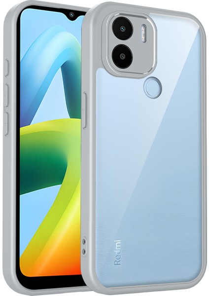 Xiaomi Redmi A1 Plus/redmi A2 Plus/poco C50/POCO C51,IÇIN Laimtop Kılıf, Kamera Lens Korumalı Hibrit 2'si 1 Arada Şeffaf Kılıf-Gri (Yurt Dışından)