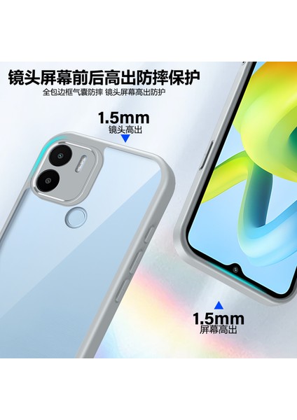 Xiaomi Redmi A1 Plus/redmi A2 Plus/poco C50/POCO C51,IÇIN Laimtop Kılıf, Kamera Lens Korumalı Hibrit 2'si 1 Arada Şeffaf Kılıf-Gri (Yurt Dışından) fiyatları