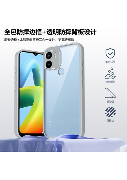 Xiaomi Redmi A1 Plus/redmi A2 Plus/poco C50/POCO C51,IÇIN Laimtop Kılıf, Kamera Lens Korumalı Hibrit 2'si 1 Arada Şeffaf Kılıf-Gri (Yurt Dışından) indirimleri