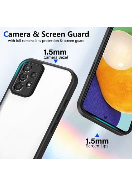 Samsung Galaxy A52/A52 5G/A52S 5g,için Laimtop Kılıf, Kamera Lens Korumalı Hibrit 2'si 1 Arada Şeffaf Kılıf-Siyah (Yurt Dışından) fiyatları