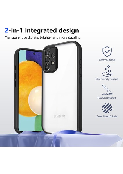 Samsung Galaxy A52/A52 5G/A52S 5g,için Laimtop Kılıf, Kamera Lens Korumalı Hibrit 2'si 1 Arada Şeffaf Kılıf-Siyah (Yurt Dışından) indirimleri