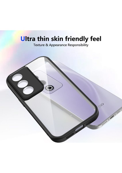 Oppo K12X,IÇIN Laimtop Kılıf, Kamera Lens Korumalı Hibrit 2'si 1 Arada Şeffaf Kılıf-Siyah (Yurt Dışından) fırsatları