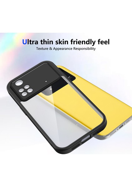 Xiaomi Poco M4 Pro 4g,için Laimtop Kılıf, Kamera Lens Korumalı Hibrit 2'si 1 Arada Şeffaf Kılıf-Siyah (Yurt Dışından) fırsatları