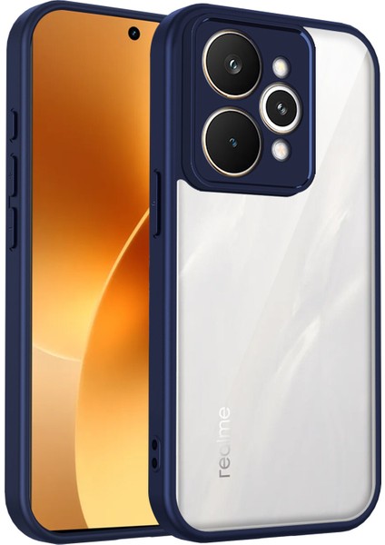 Realme 15,için Laimtop Kılıf, Kamera Lens Korumalı Hibrit 2'si 1 Arada Şeffaf Kılıf-Blue (Yurt Dışından)