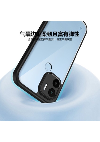 Xiaomi Redmi A1 Plus/redmi A2 Plus/poco C50/POCO C51,IÇIN Laimtop Kılıf, Kamera Lens Korumalı Hibrit 2'si 1 Arada Şeffaf Kılıf-Siyah (Yurt Dışından) indirimleri