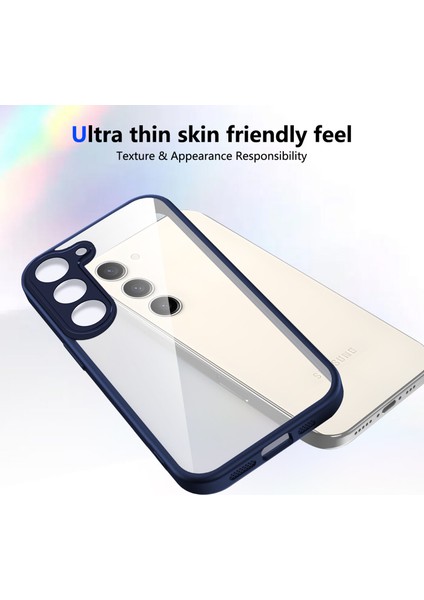 Samsung Galaxy S23,IÇIN Laimtop Kılıf, Kamera Lens Korumalı Hibrit 2'si 1 Arada Şeffaf Kılıf-Blue (Yurt Dışından) fırsatları