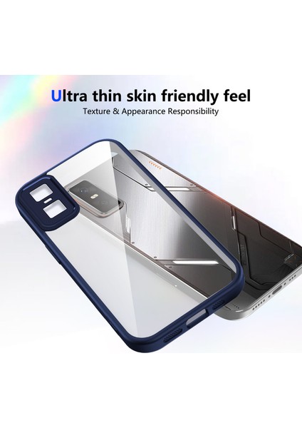 Infinix Gt 30 Pro,için Laimtop Kılıf, Kamera Lens Korumalı Hibrit 2'si 1 Arada Şeffaf Kılıf-Blue (Yurt Dışından) modelleri