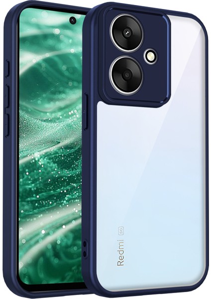 Xiaomi Redmi 13C 5g/poco M6 5g/redmi 13R,IÇIN Laimtop Kılıf, Kamera Lens Korumalı Hibrit 2'si 1 Arada Şeffaf Kılıf-Blue (Yurt Dışından)