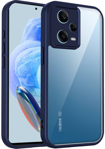 Xiaomi Redmi Note 12 Pro Speed/poco X5 Pro,için Laimtop Kılıf, Kamera Lens Korumalı Hibrit 2'si 1 Arada Şeffaf Kılıf-Blue (Yurt Dışından)