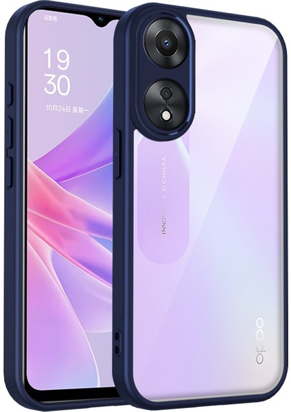 Oppo A58 4g,için Laimtop Kılıf, Kamera Lens Korumalı Hibrit 2'si 1 Arada Şeffaf Kılıf-Blue (Yurt Dışından)