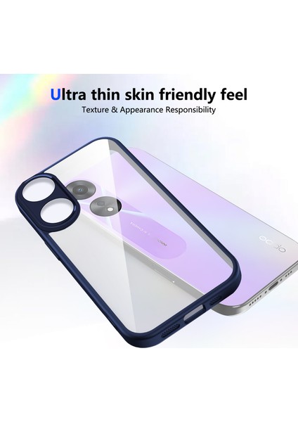 Oppo A58 4g,için Laimtop Kılıf, Kamera Lens Korumalı Hibrit 2'si 1 Arada Şeffaf Kılıf-Blue (Yurt Dışından) fırsatları
