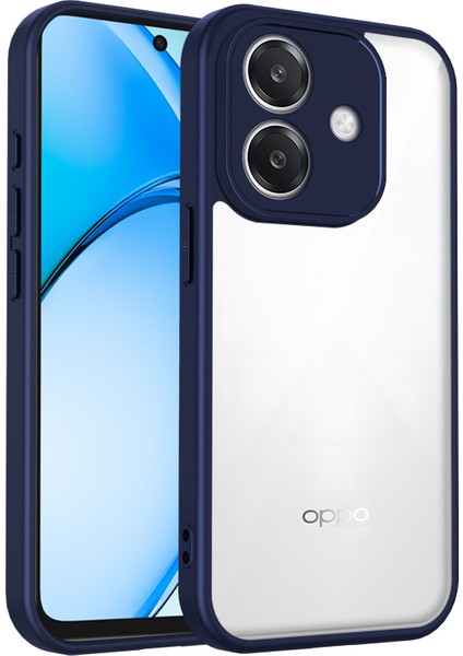 Oppo A3 4g/a3 5G/A3X 4G/A40,IÇIN Laimtop Kılıf, Kamera Lens Korumalı Hibrit 2'si 1 Arada Şeffaf Kılıf-Blue (Yurt Dışından)