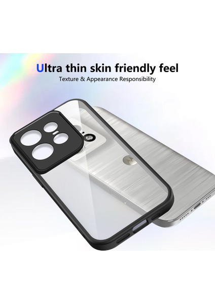 Motorola Edge 50 Pro,için Laimtop Kılıf, Kamera Lens Korumalı Hibrit 2'si 1 Arada Şeffaf Kılıf-Siyah (Yurt Dışından) fırsatları
