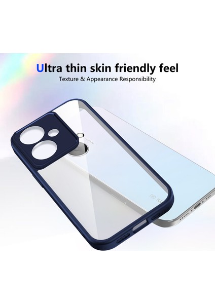 Xiaomi Redmi 13C 5g/poco M6 5g/redmi 13R,IÇIN Laimtop Kılıf, Kamera Lens Korumalı Hibrit 2'si 1 Arada Şeffaf Kılıf-Blue (Yurt Dışından) fırsatları