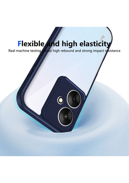 Xiaomi Redmi 13C 5g/poco M6 5g/redmi 13R,IÇIN Laimtop Kılıf, Kamera Lens Korumalı Hibrit 2'si 1 Arada Şeffaf Kılıf-Blue (Yurt Dışından) indirimleri