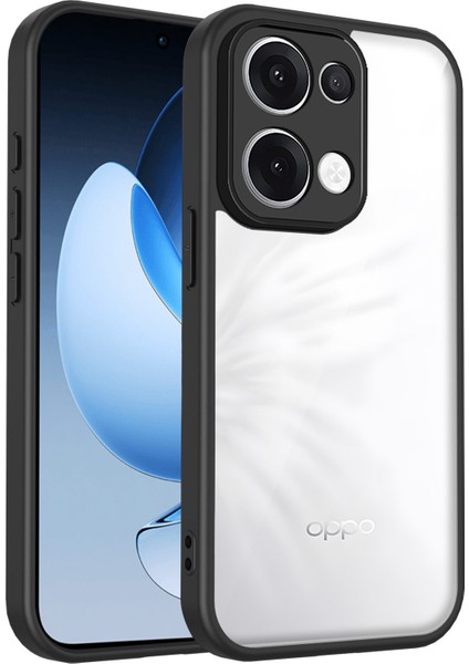 Oppo RENO13,IÇIN Laimtop Kılıf, Kamera Lens Korumalı Hibrit 2'si 1 Arada Şeffaf Kılıf-Siyah (Yurt Dışından)