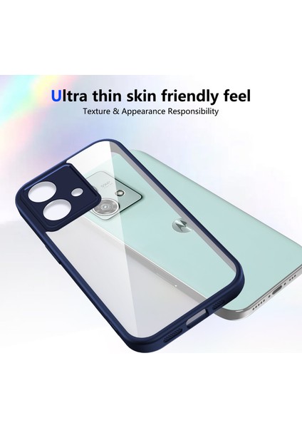 Motorola Edge 40 Neo,için Laimtop Kılıf, Kamera Lens Korumalı Hibrit 2'si 1 Arada Şeffaf Kılıf-Blue (Yurt Dışından) fırsatları
