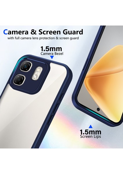 Infinix Smart 9/smart 9 Hd,için Laimtop Kılıf, Kamera Lens Korumalı Hibrit 2'si 1 Arada Şeffaf Kılıf-Blue (Yurt Dışından) fiyatları