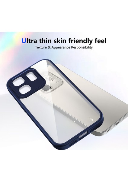Infinix Smart 9/smart 9 Hd,için Laimtop Kılıf, Kamera Lens Korumalı Hibrit 2'si 1 Arada Şeffaf Kılıf-Blue (Yurt Dışından) modelleri