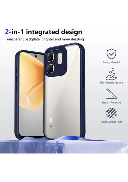 Infinix Smart 9/smart 9 Hd,için Laimtop Kılıf, Kamera Lens Korumalı Hibrit 2'si 1 Arada Şeffaf Kılıf-Blue (Yurt Dışından) indirimleri