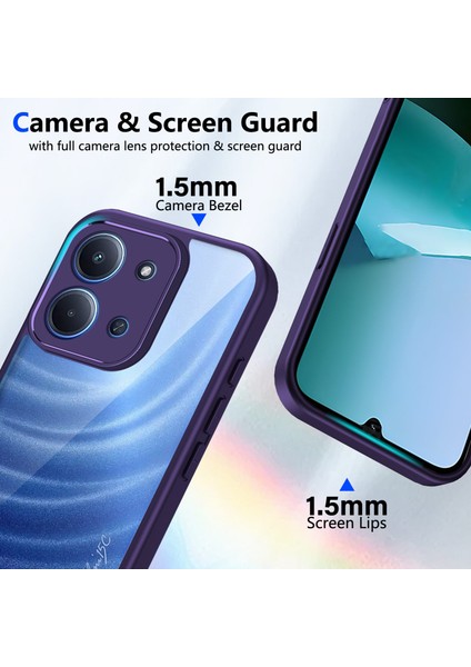 Xiaomi Redmi 15C 4g,için Laimtop Kılıf, Kamera Lens Korumalı Hibrit 2'si 1 Arada Şeffaf Kılıf-Mor (Yurt Dışından) fiyatları