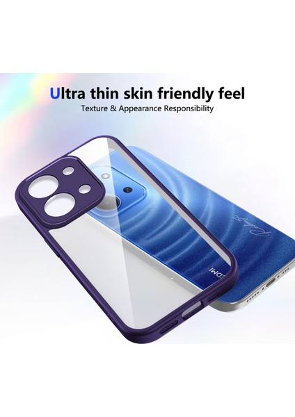 Xiaomi Redmi 15C 4g,için Laimtop Kılıf, Kamera Lens Korumalı Hibrit 2'si 1 Arada Şeffaf Kılıf-Mor (Yurt Dışından) modelleri