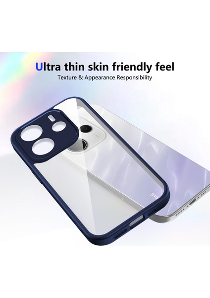 Xiaomi Redmi Note 14 5g,için Laimtop Kılıf, Kamera Lens Korumalı Hibrit 2'si 1 Arada Şeffaf Kılıf-Blue (Yurt Dışından) fırsatları