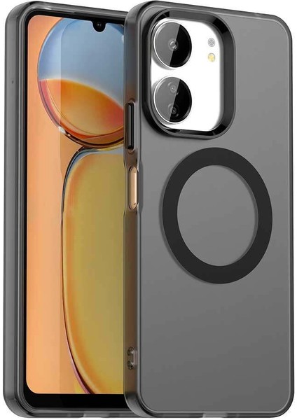 Xiaomi Redmi 13C 4g/redmi 13C 5g/poco C65/POCO M6 5g,için Laimtop Kılıf, Manyetik Yarı Saydam Mat Arka Kapak, Darbeye Dayanıklı Kılıf-Siyah (Yurt Dışından)