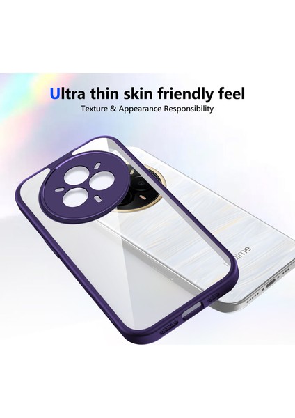Realme 14 Pro Plus,için Laimtop Kılıf, Kamera Lens Korumalı Hibrit 2'si 1 Arada Şeffaf Kılıf-Mor (Yurt Dışından) fırsatları