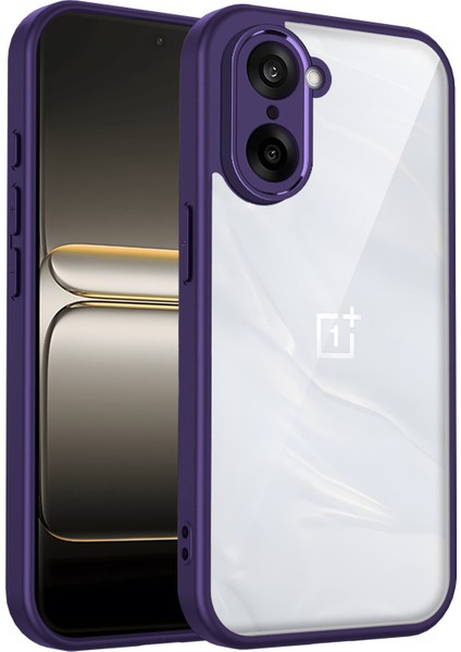 Oneplus Nord Ce5,için Laimtop Kılıf, Kamera Lens Korumalı Hibrit 2'si 1 Arada Şeffaf Kılıf-Mor (Yurt Dışından)