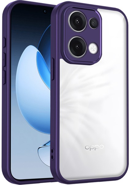 Oppo RENO13,IÇIN Laimtop Kılıf, Kamera Lens Korumalı Hibrit 2'si 1 Arada Şeffaf Kılıf-Mor (Yurt Dışından)