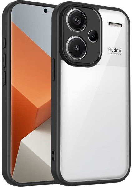 Xiaomi Redmi Note 13 Pro Plus,için Laimtop Kılıf, Kamera Lens Korumalı Hibrit 2'si 1 Arada Şeffaf Kılıf-Siyah (Yurt Dışından)