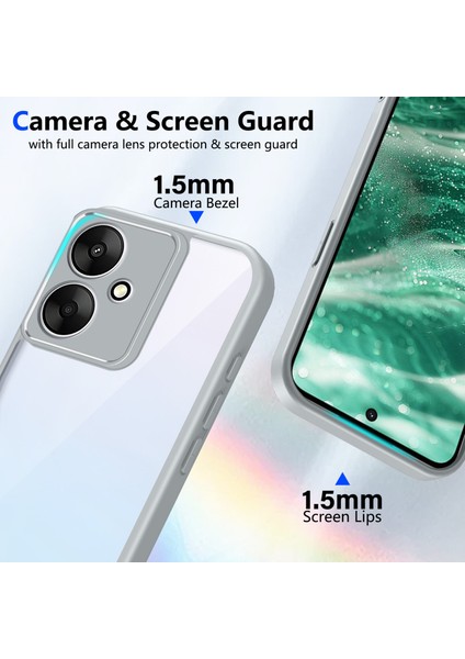 Xiaomi Redmi 13C 5g/poco M6 5g/redmi 13R,IÇIN Laimtop Kılıf, Kamera Lens Korumalı Hibrit 2'si 1 Arada Şeffaf Kılıf-Gri (Yurt Dışından) fiyatları