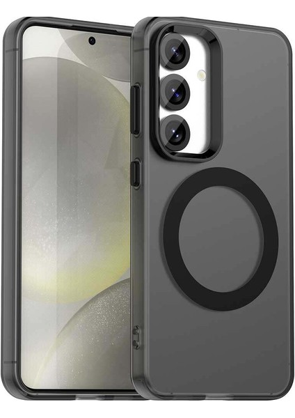Samsung Galaxy S23 Fe 5g,için Laimtop Kılıf, Manyetik Yarı Saydam Mat Arka Kapak, Darbeye Dayanıklı Kılıf-Siyah (Yurt Dışından)