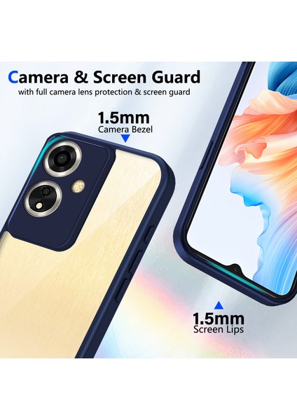 Oppo A2/A79,IÇIN Laimtop Kılıf, Kamera Lens Korumalı Hibrit 2'si 1 Arada Şeffaf Kılıf-Blue (Yurt Dışından) fiyatları