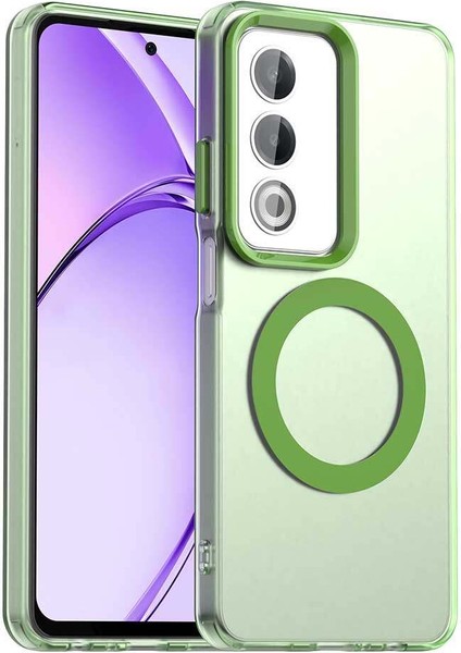 Oppo A3 PRO/A80,IÇIN Laimtop Kılıf, Manyetik Yarı Saydam Mat Arka Kapak, Darbeye Dayanıklı Kılıf-Yeşil (Yurt Dışından)